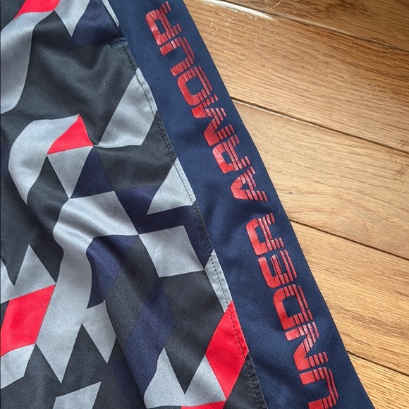 Under Armour Black and Red Athletic Shorts with Sleek Design - Picture 4 of 5